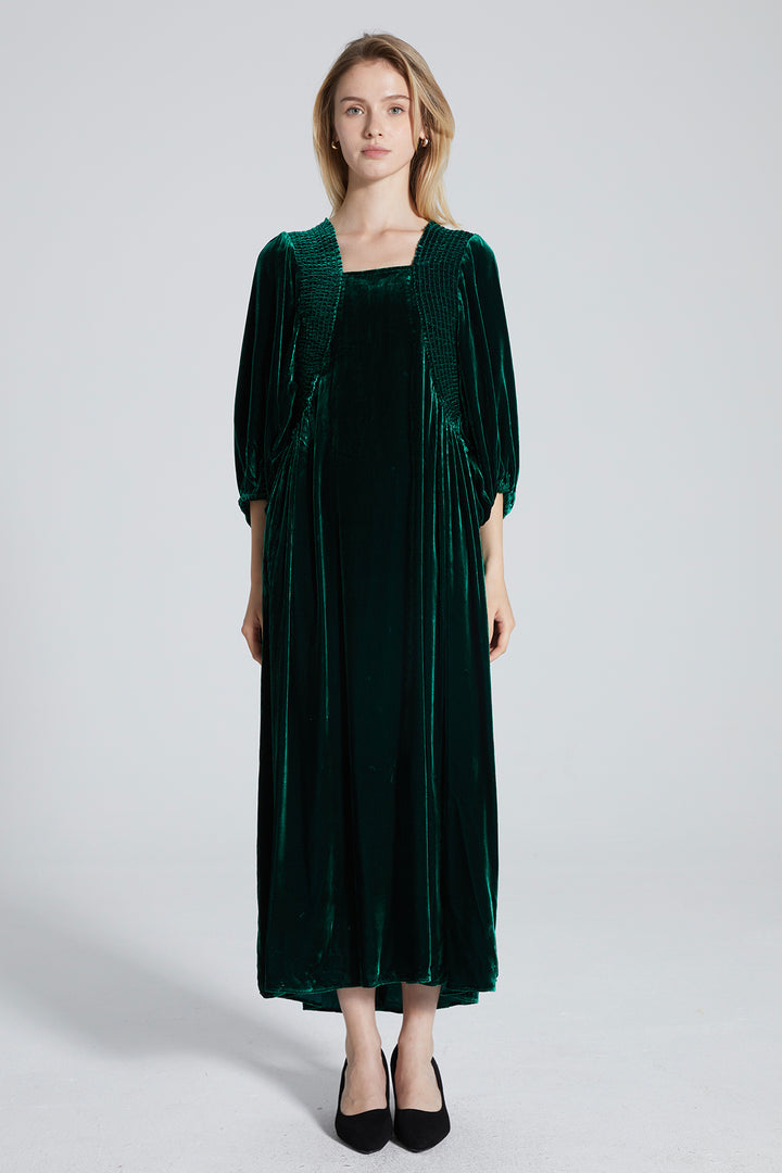 Suzie Green Velvet Maxi Dress