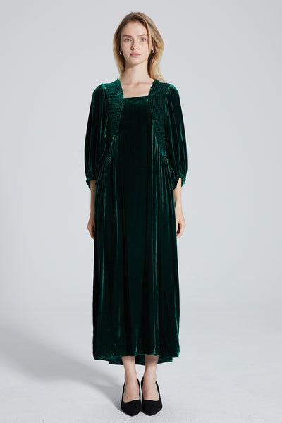 Green Velvet Dress Emerald Green Wrap Maxi Dress VELVET FLUTTER SLEEVE FAUX WRAP DRESS WITH SLIT Green Velvet Dress Emerald Green Wrap Maxi Dress VELVET FLUTTER SLEEVE FAUX WRAP DRESS WITH SLIT