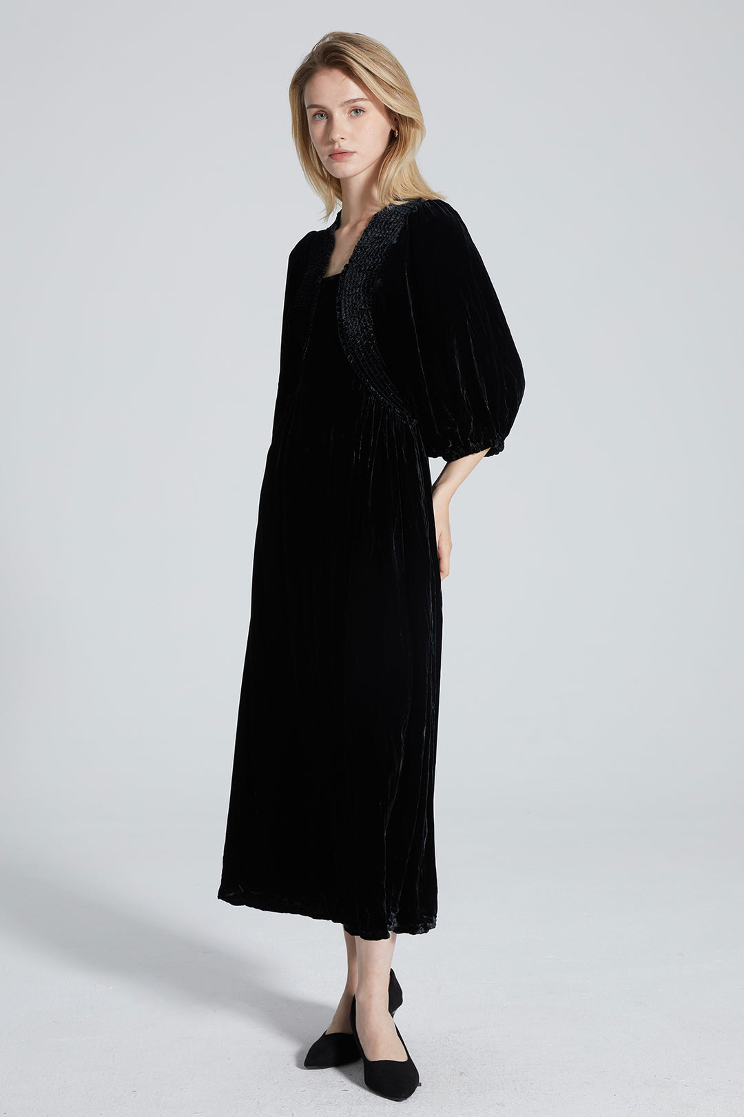 Suzie Black Velvet Maxi Dress