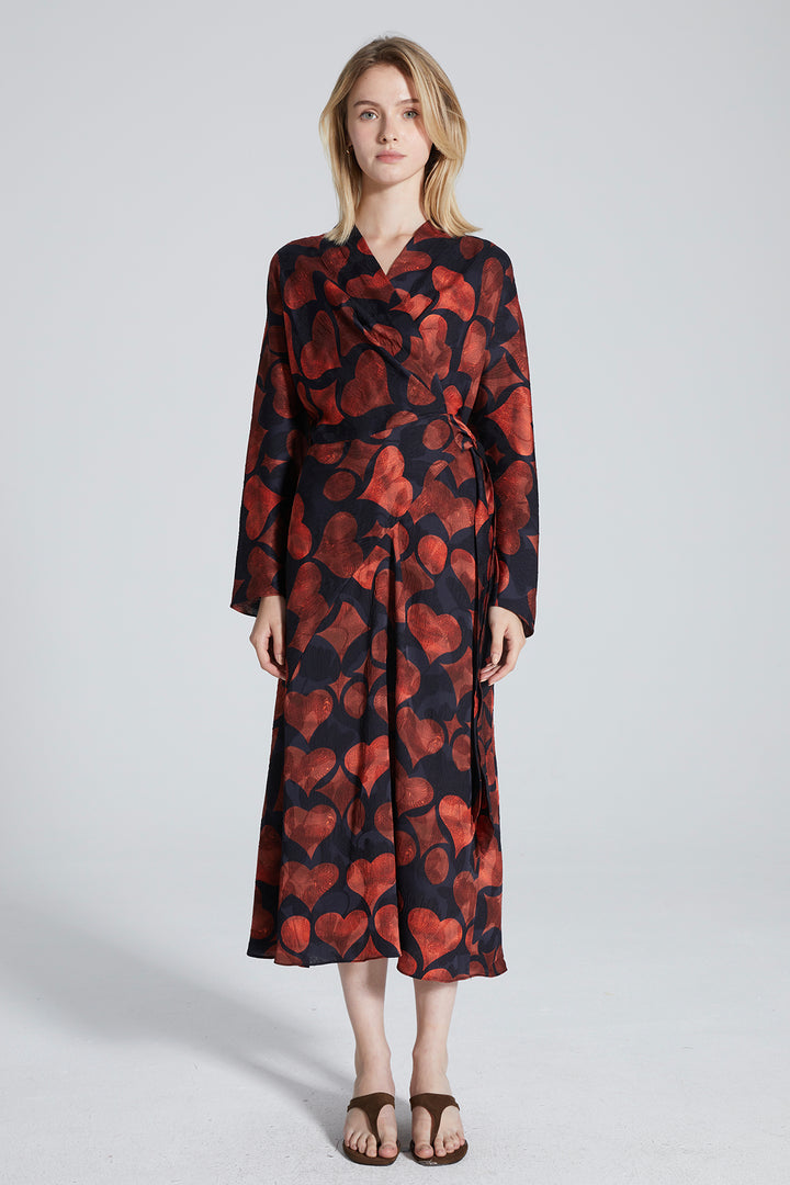 Keoni Print Silk Dress