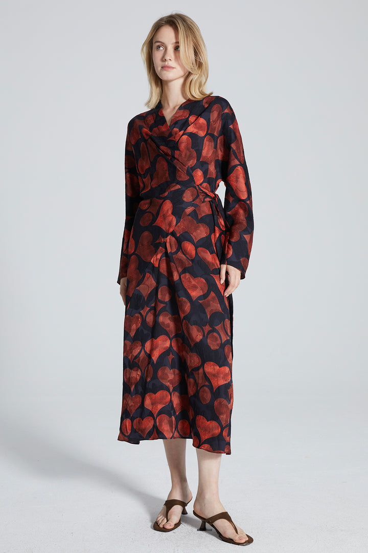 Keoni Print Silk Dress