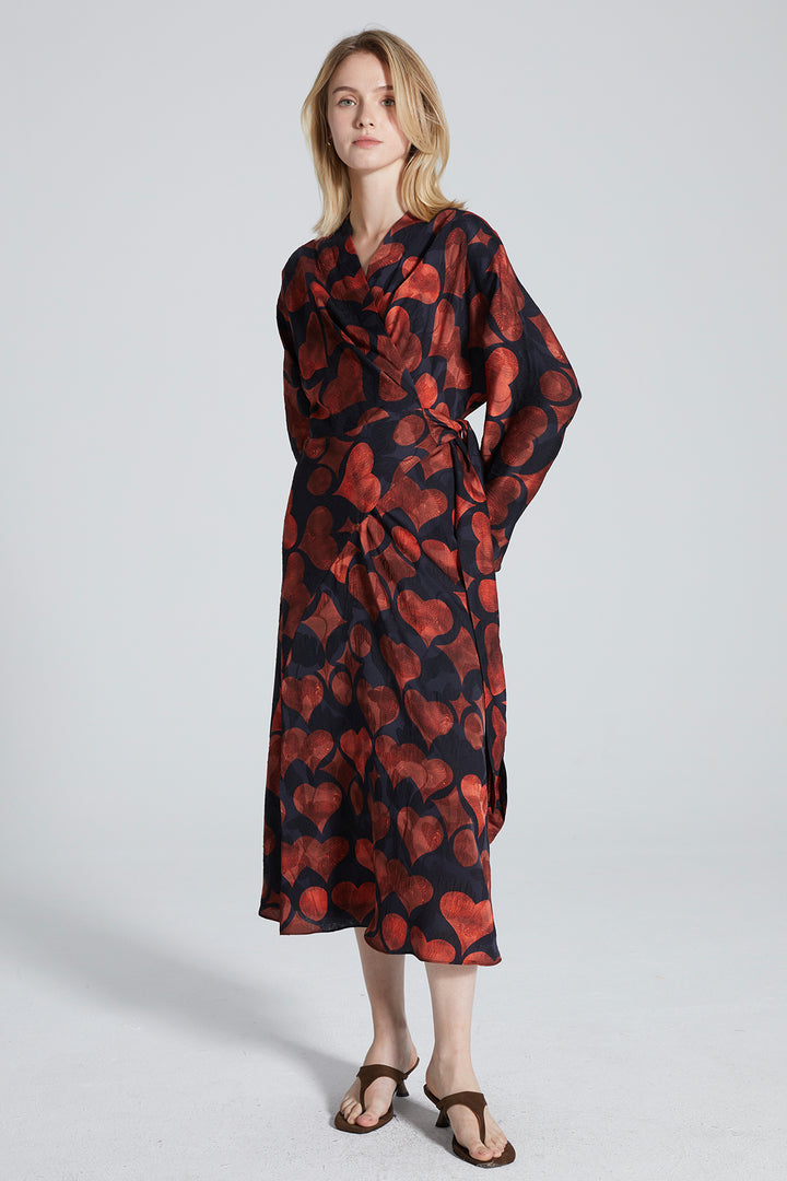 Keoni Print Silk Dress