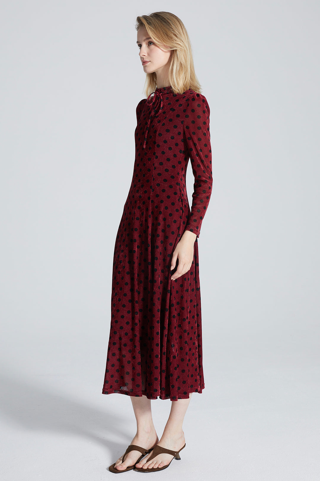 Demmie Retro Polka Dot Elegant Dress