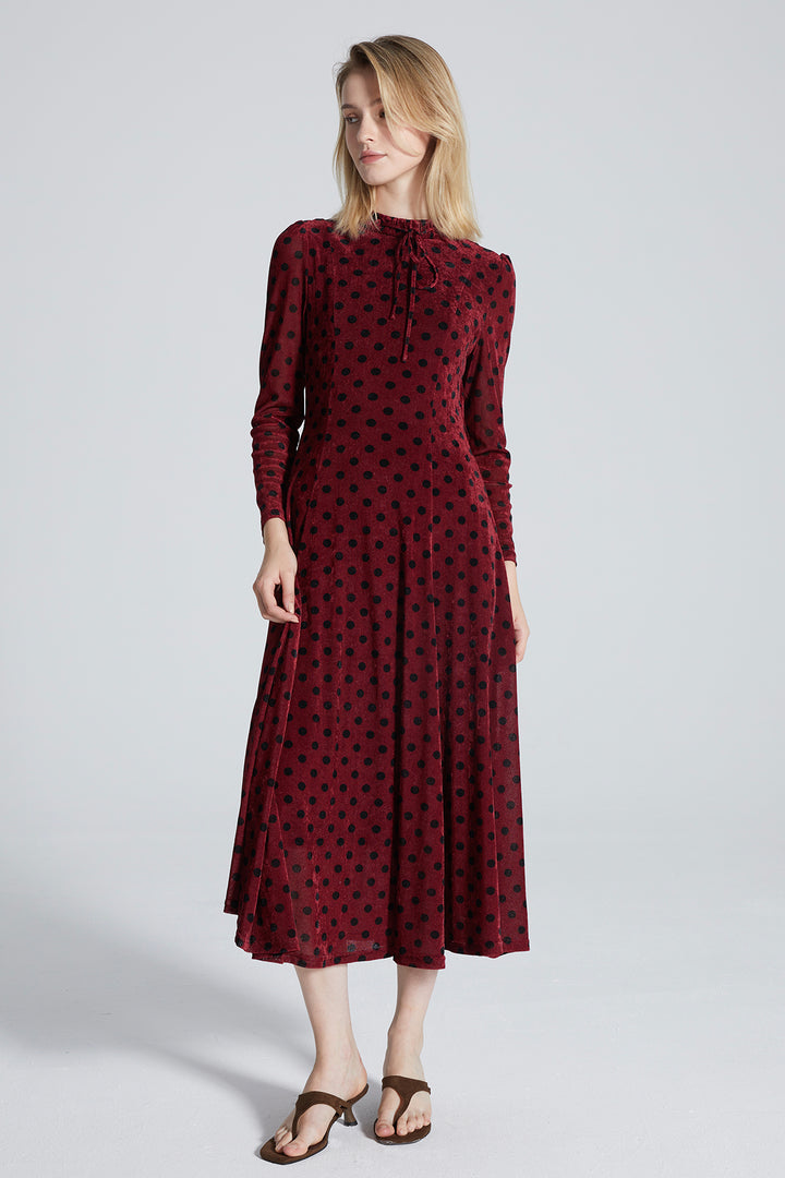 Demmie Retro Polka Dot Elegant Dress