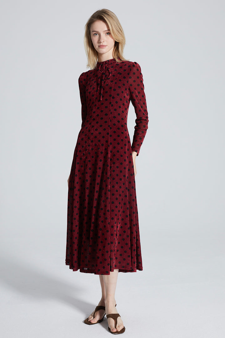 Demmie Retro Polka Dot Elegant Dress