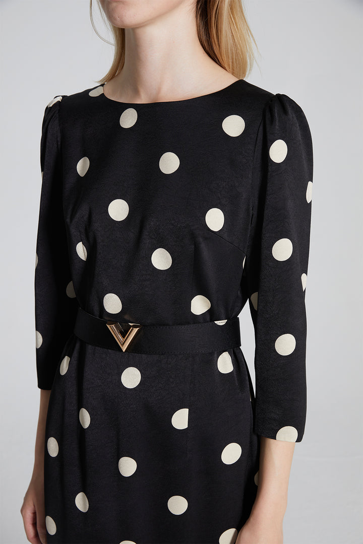 Milan Polka Dot Fishtail Dress