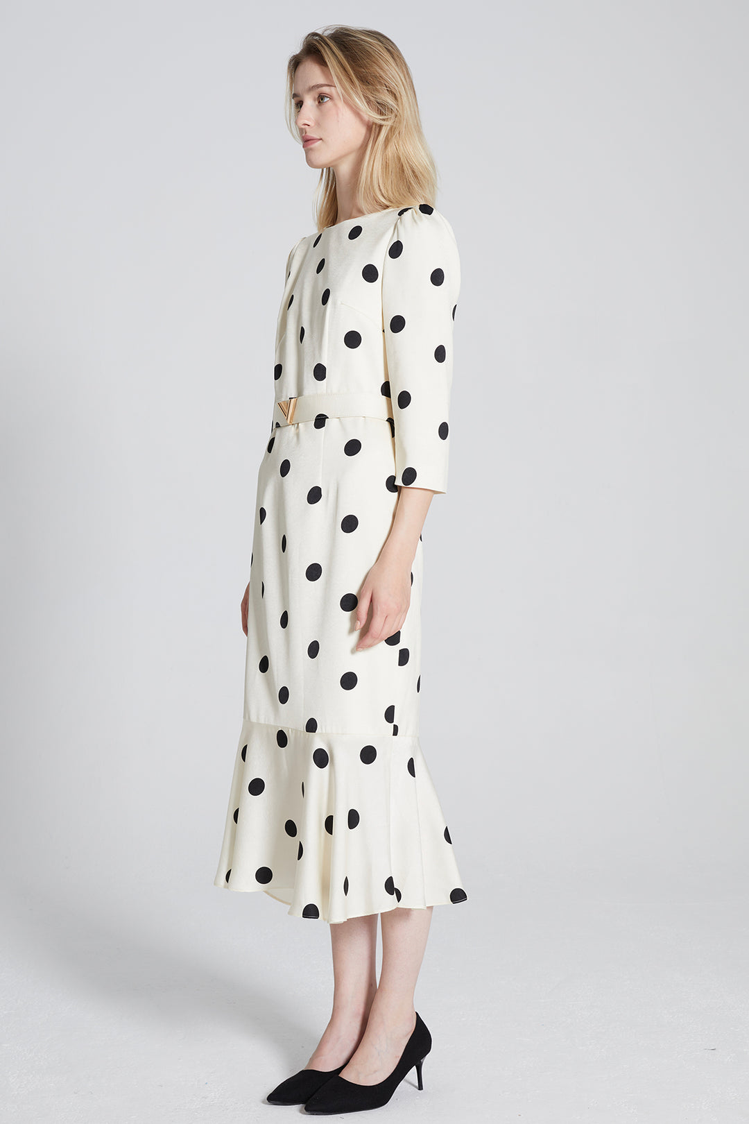 Milan Polka Dot Fishtail Dress