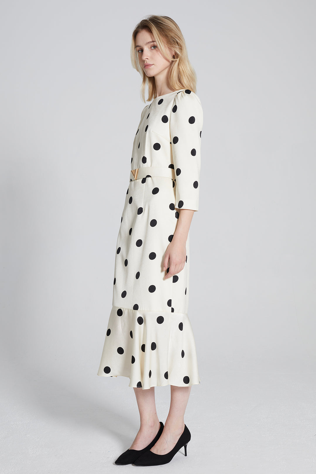 Milan Polka Dot Fishtail Dress