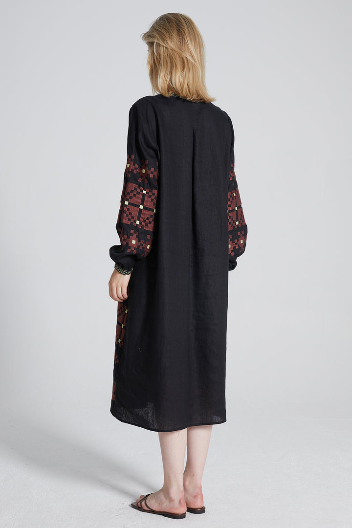 Stasey Embroidery Handmade Linen Dress