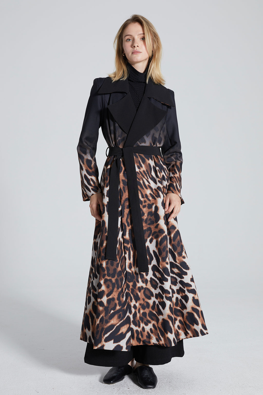 Terra Gradient Leopard Print Coat