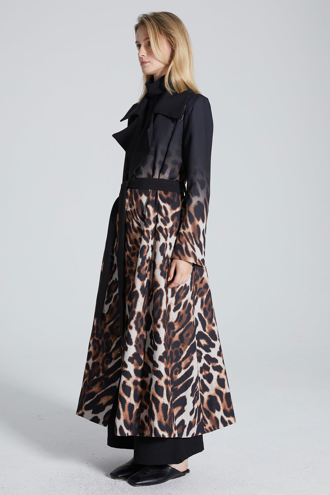 Terra Gradient Leopard Print Coat