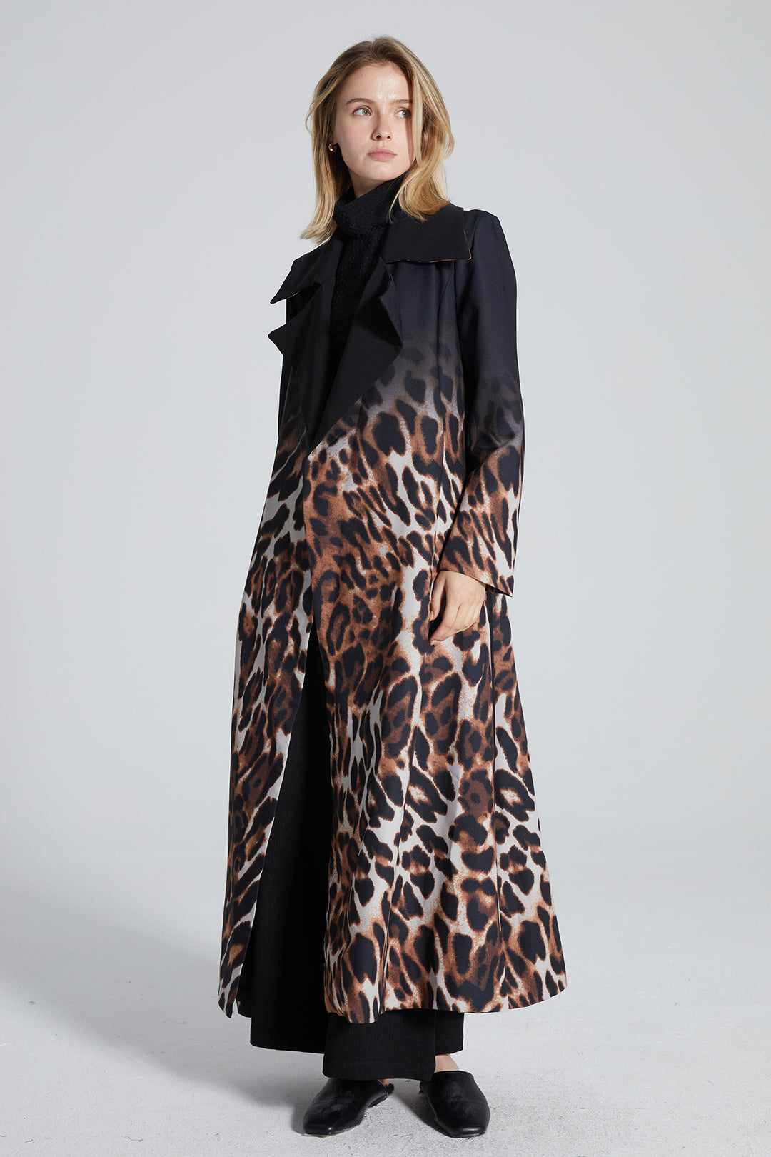 Terra Gradient Leopard Print Coat