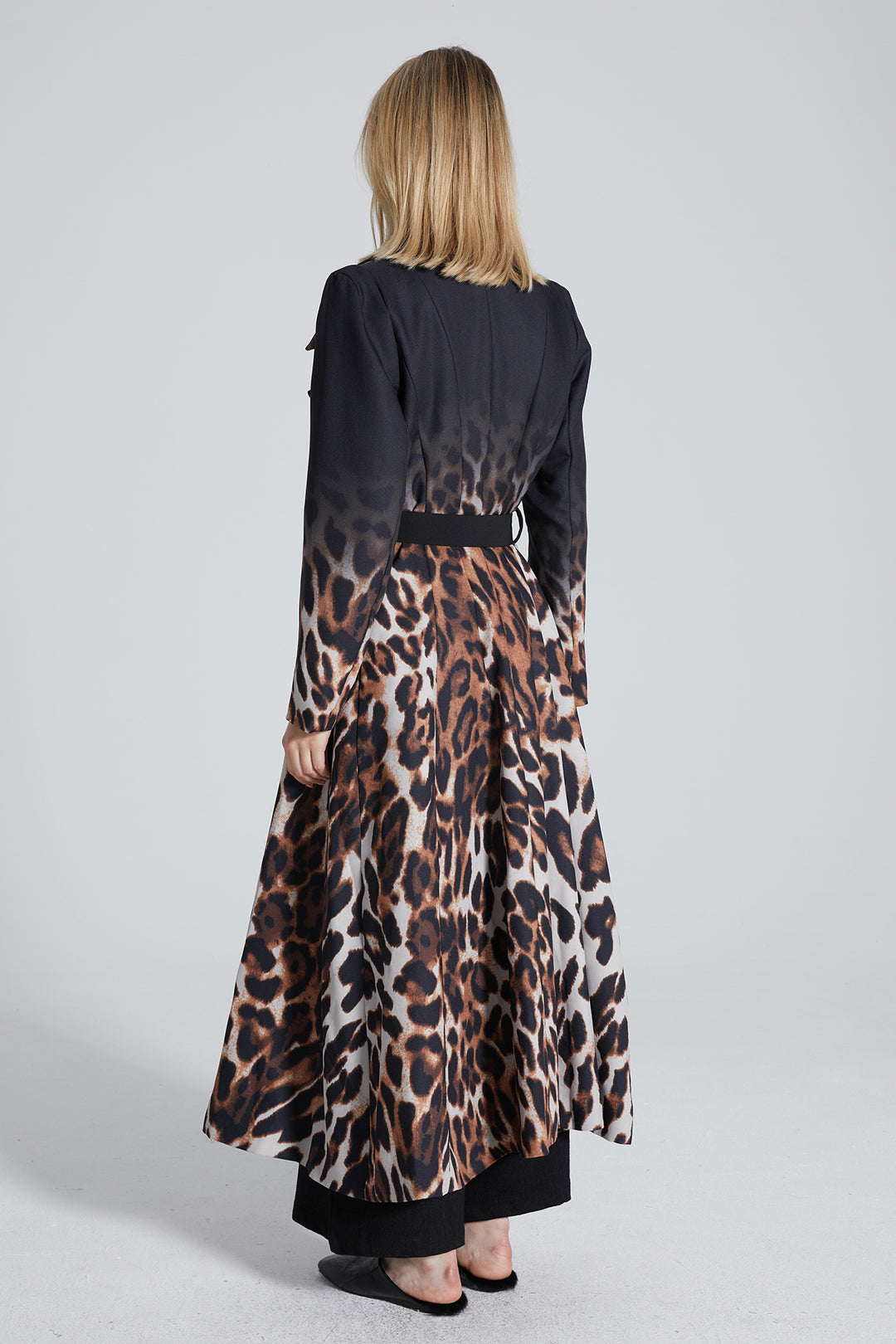 Terra Gradient Leopard Print Coat