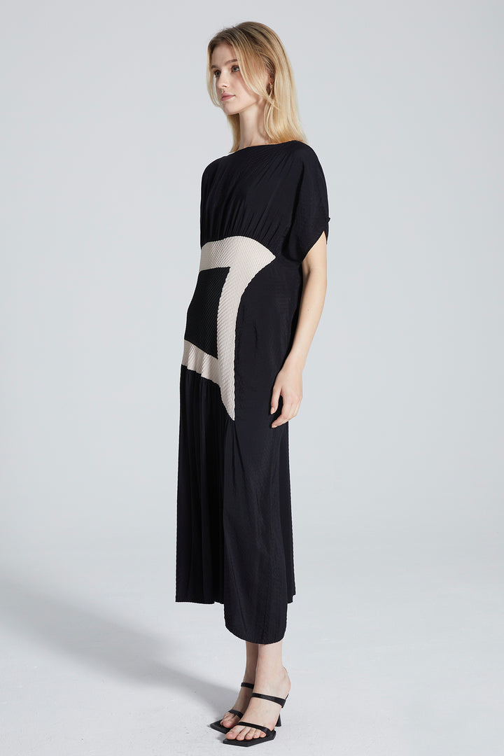 Elsa Pleated Sleeveless Maxi Dress