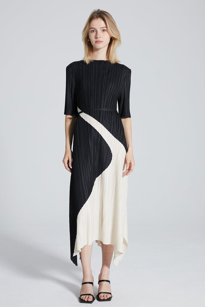 Patrice Pleated Irregular Dress