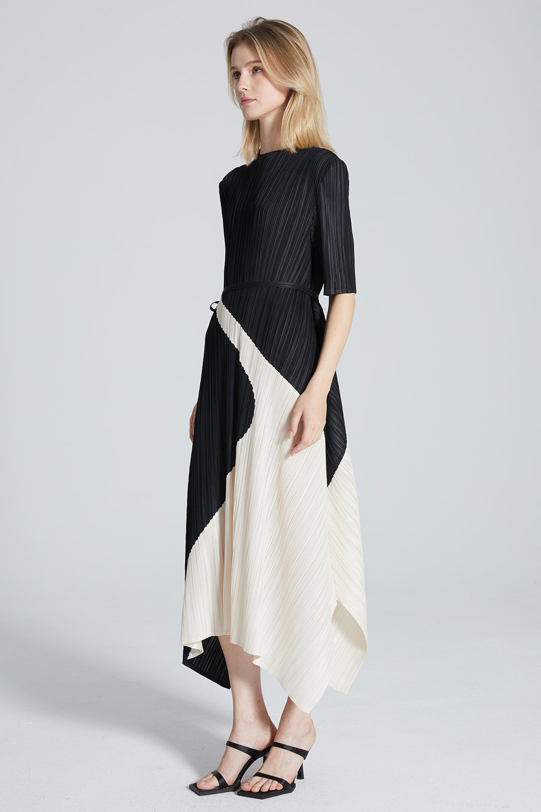 Patrice Pleated Irregular Dress