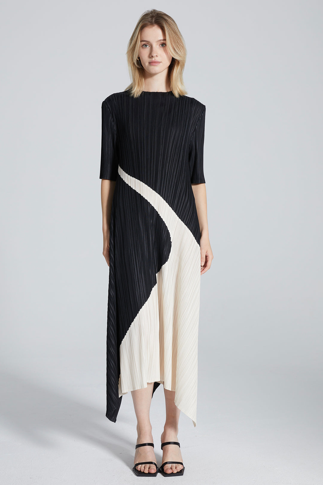 Patrice Pleated Irregular Dress