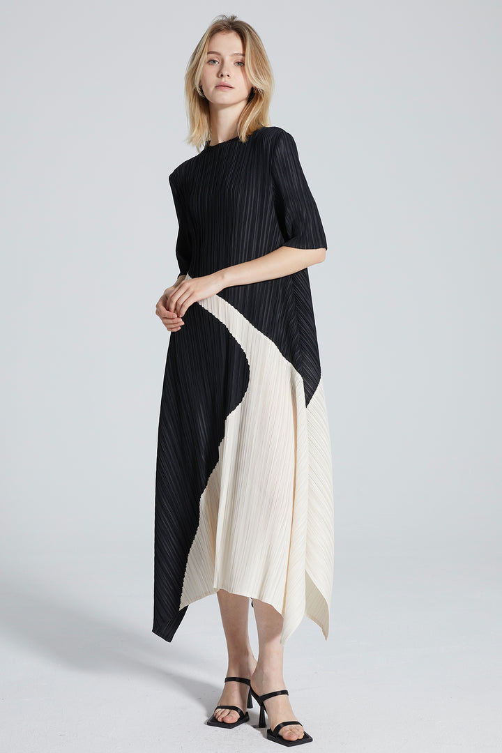 Patrice Pleated Irregular Dress