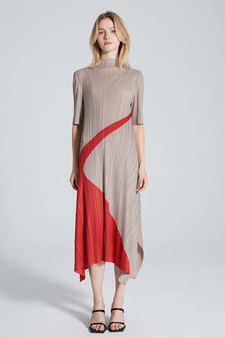 Patrice Pleated Irregular Dress