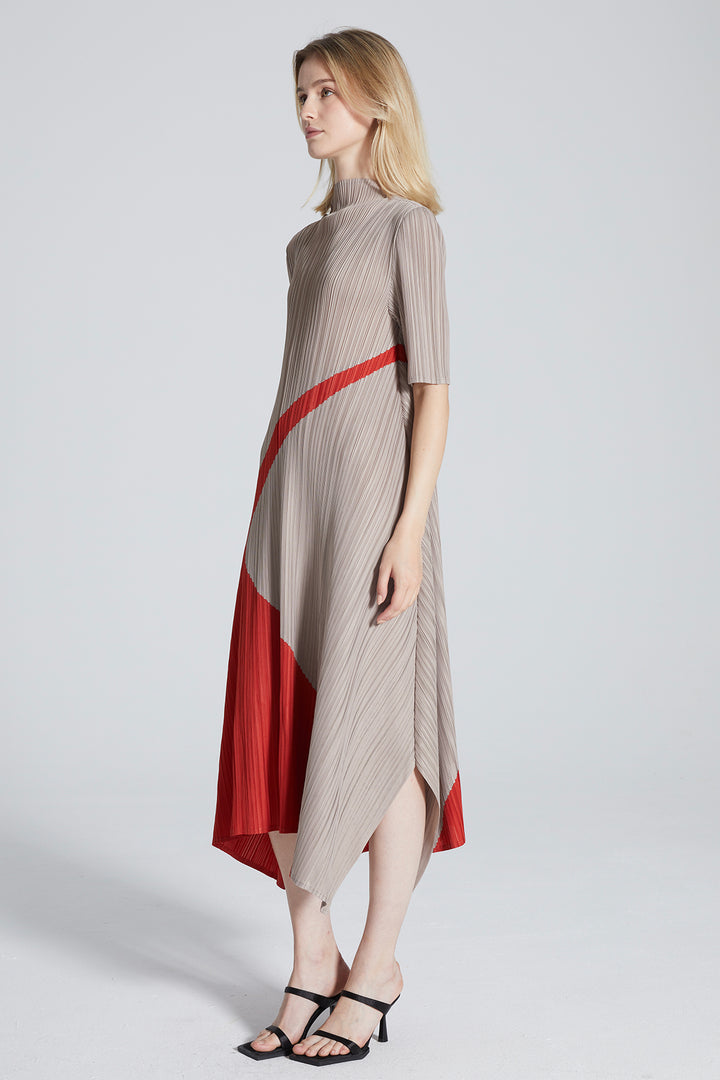 Patrice Pleated Irregular Dress