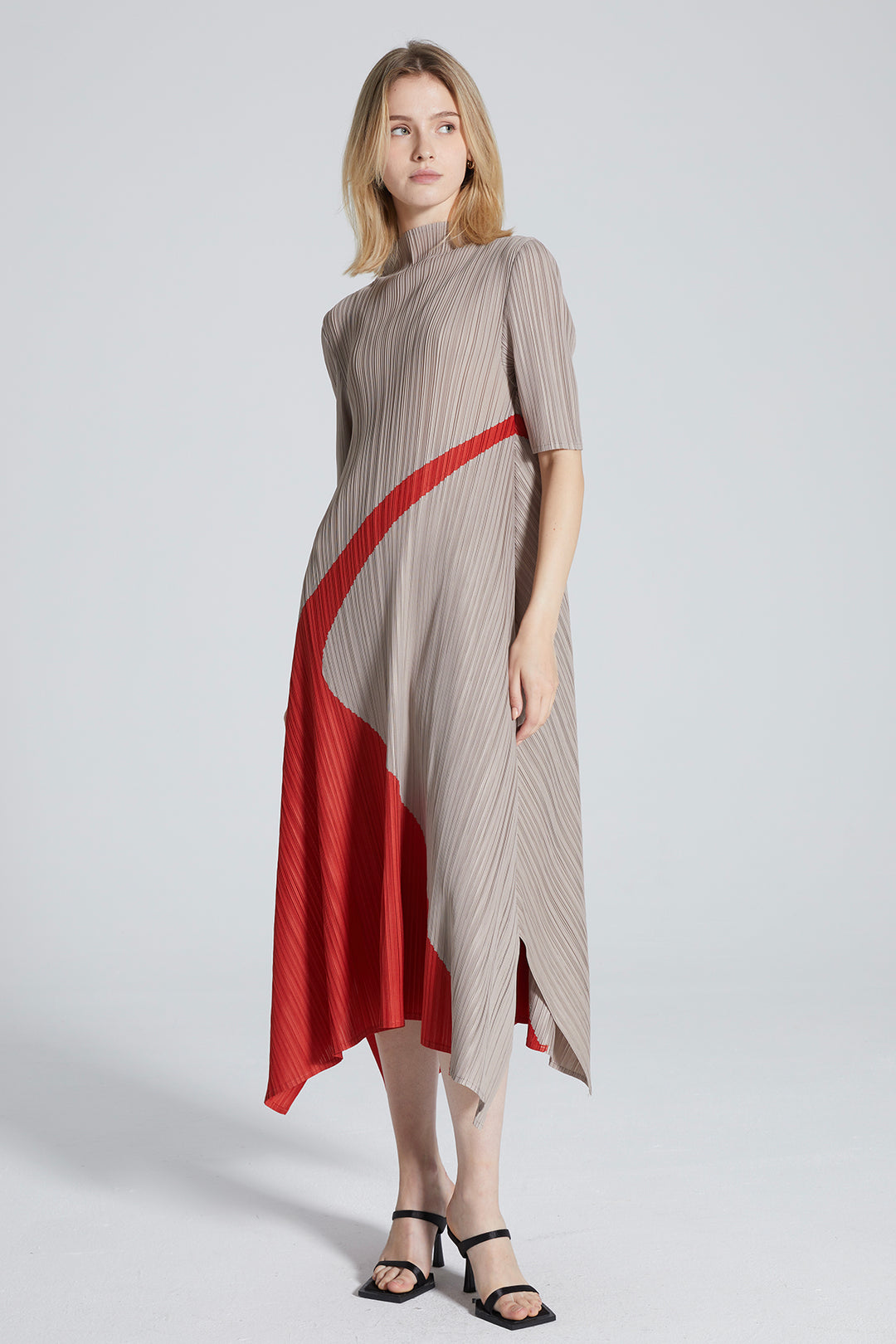 Patrice Pleated Irregular Dress