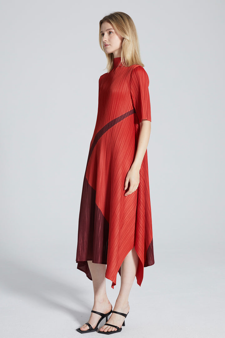 Patrice Pleated Irregular Dress