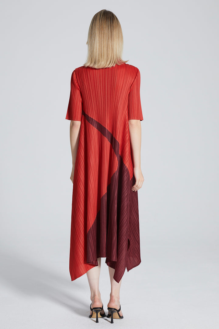 Patrice Pleated Irregular Dress