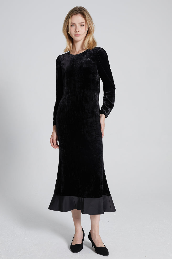 Alicent Fishtail Velvet Dress