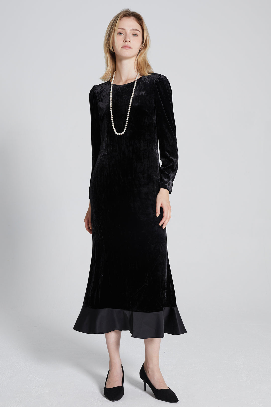 Alicent Fishtail Velvet Dress