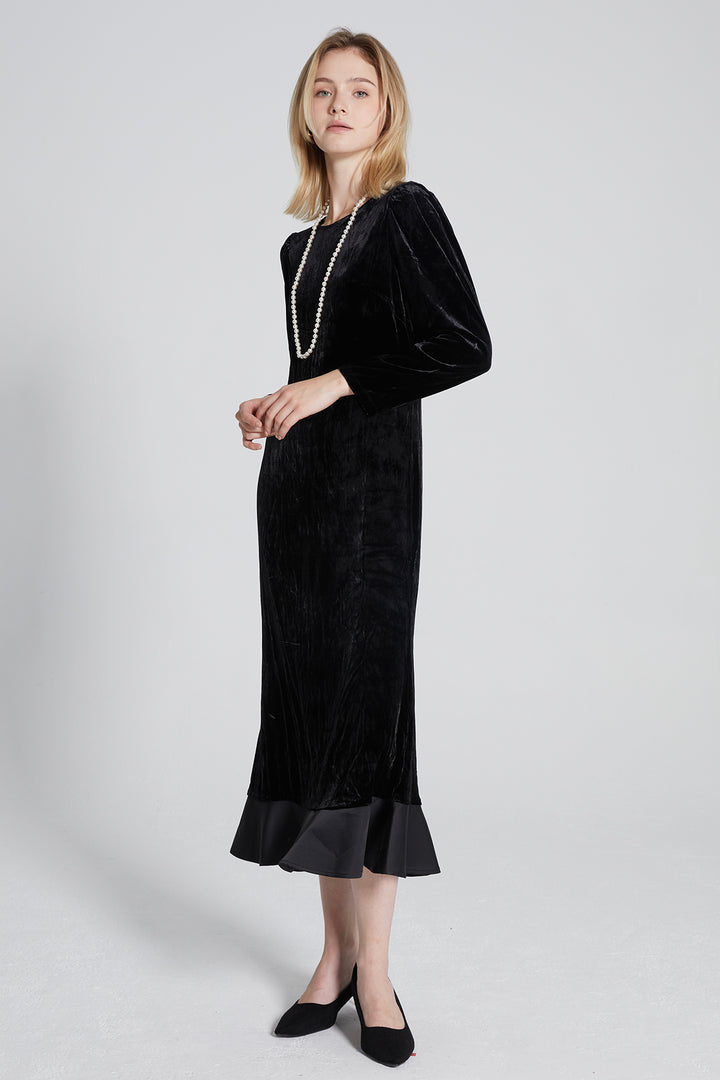 Alicent Fishtail Velvet Dress