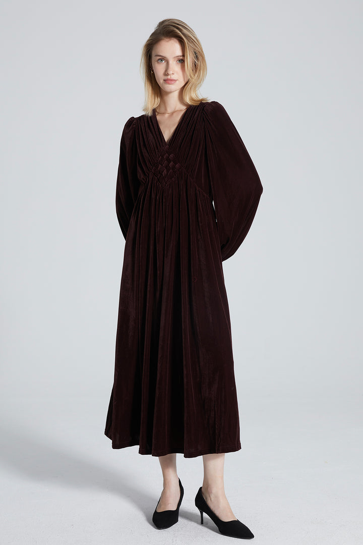 Meghan Woven Velvet Dress