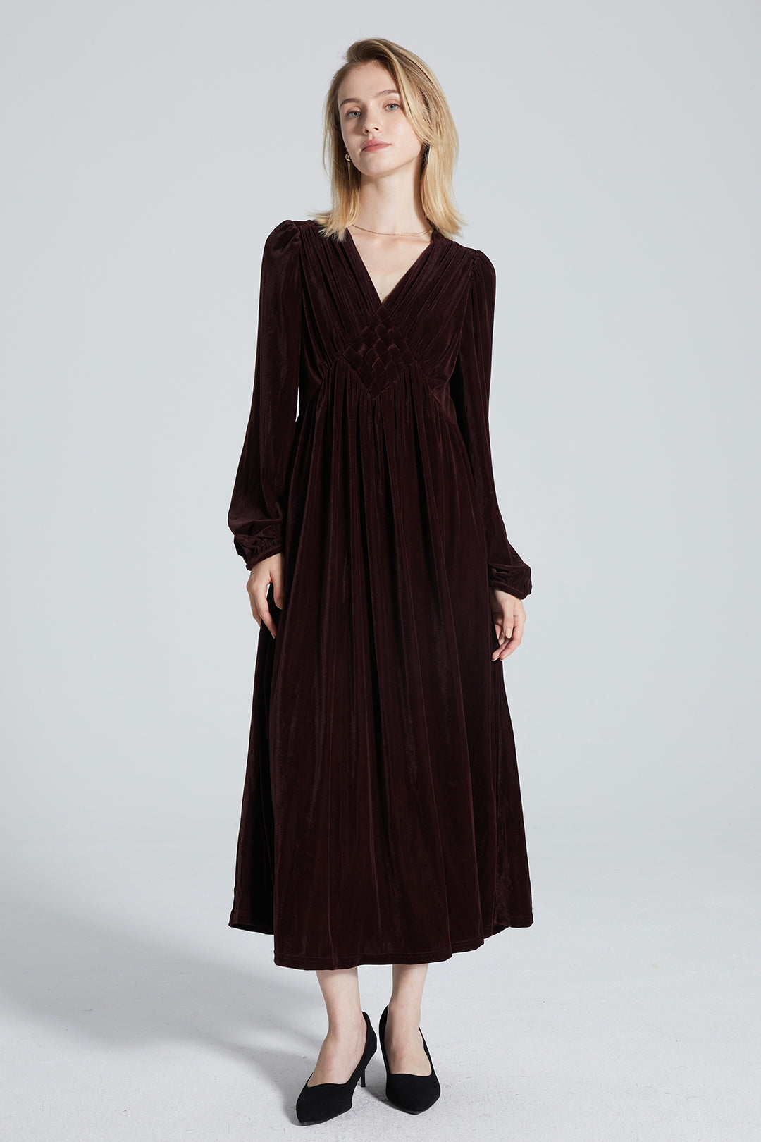 Meghan Woven Velvet Dress