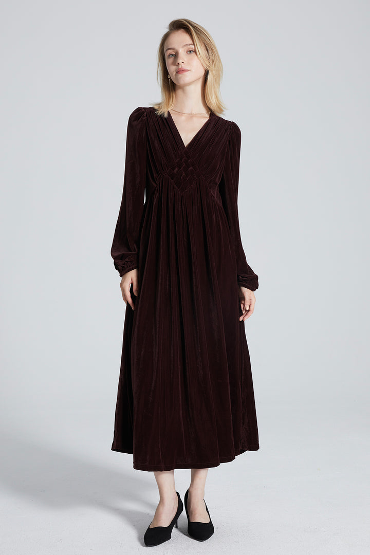 Meghan Woven Velvet Dress