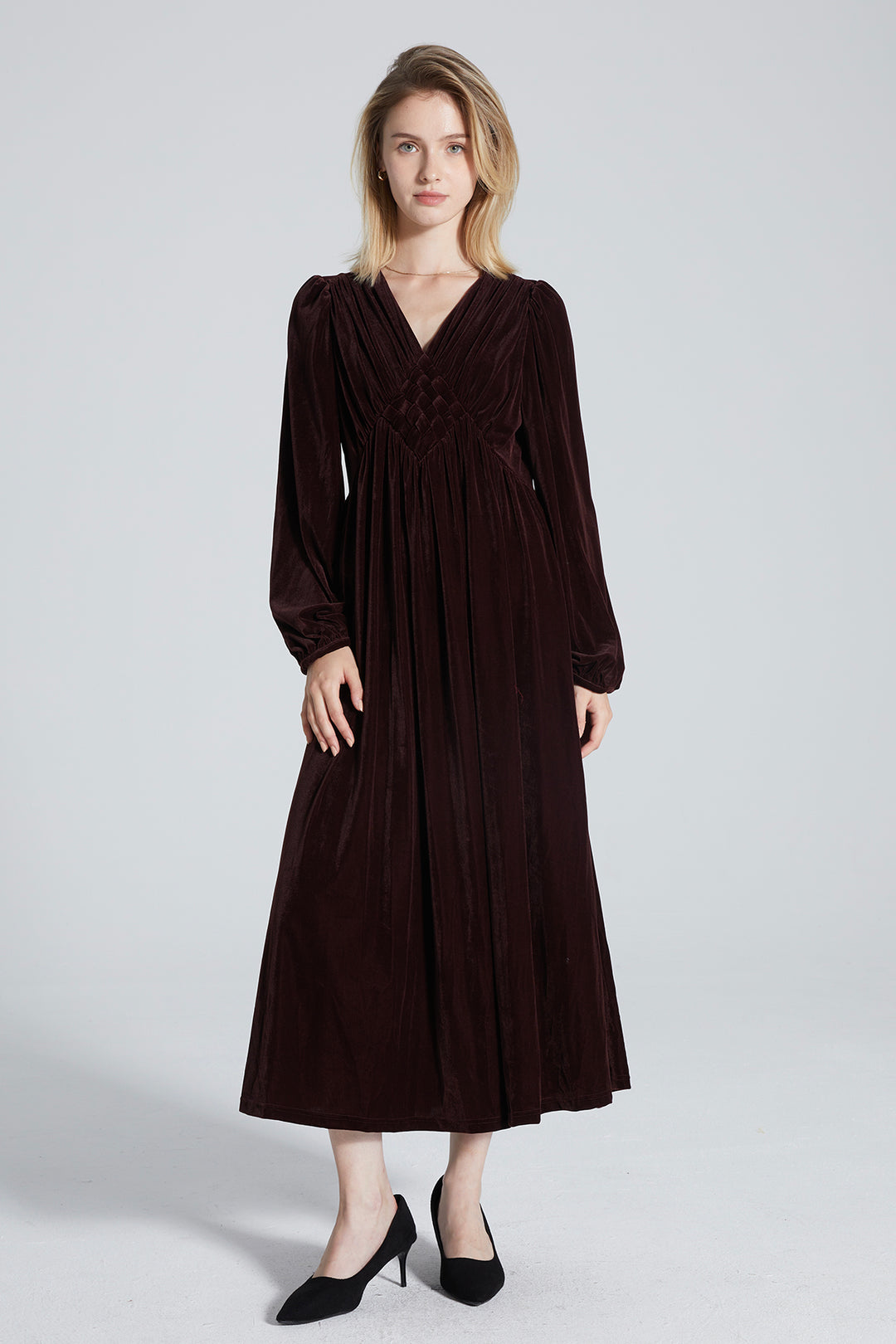 Meghan Woven Velvet Dress