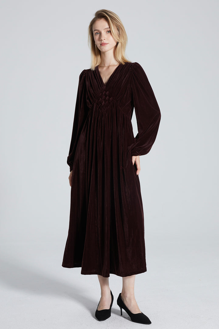 Meghan Woven Velvet Dress