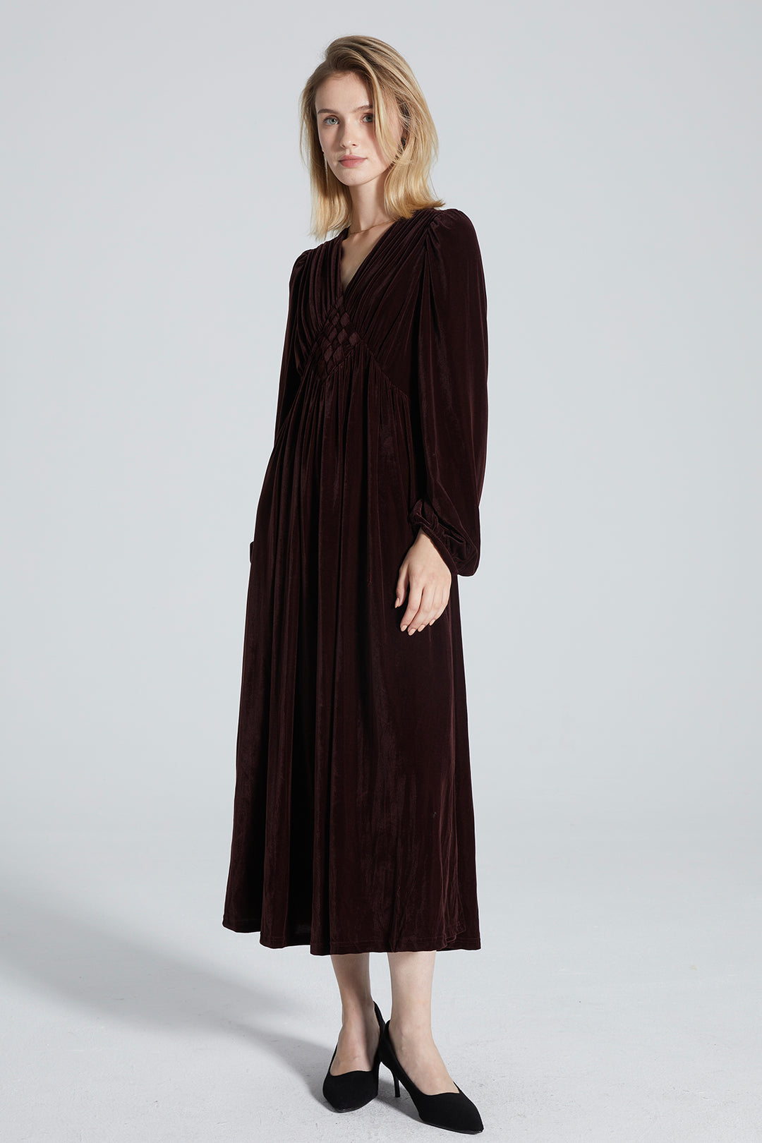 Meghan Woven Velvet Dress