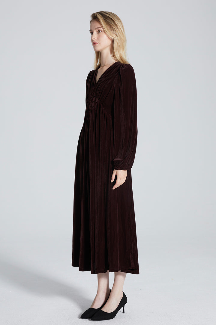 Meghan Woven Velvet Dress