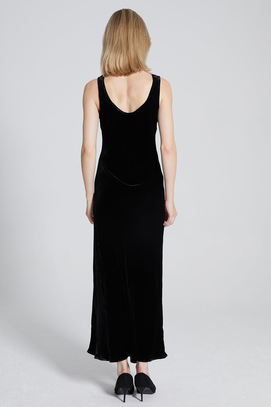 Loren Sleeveless Silk Velvet Dress