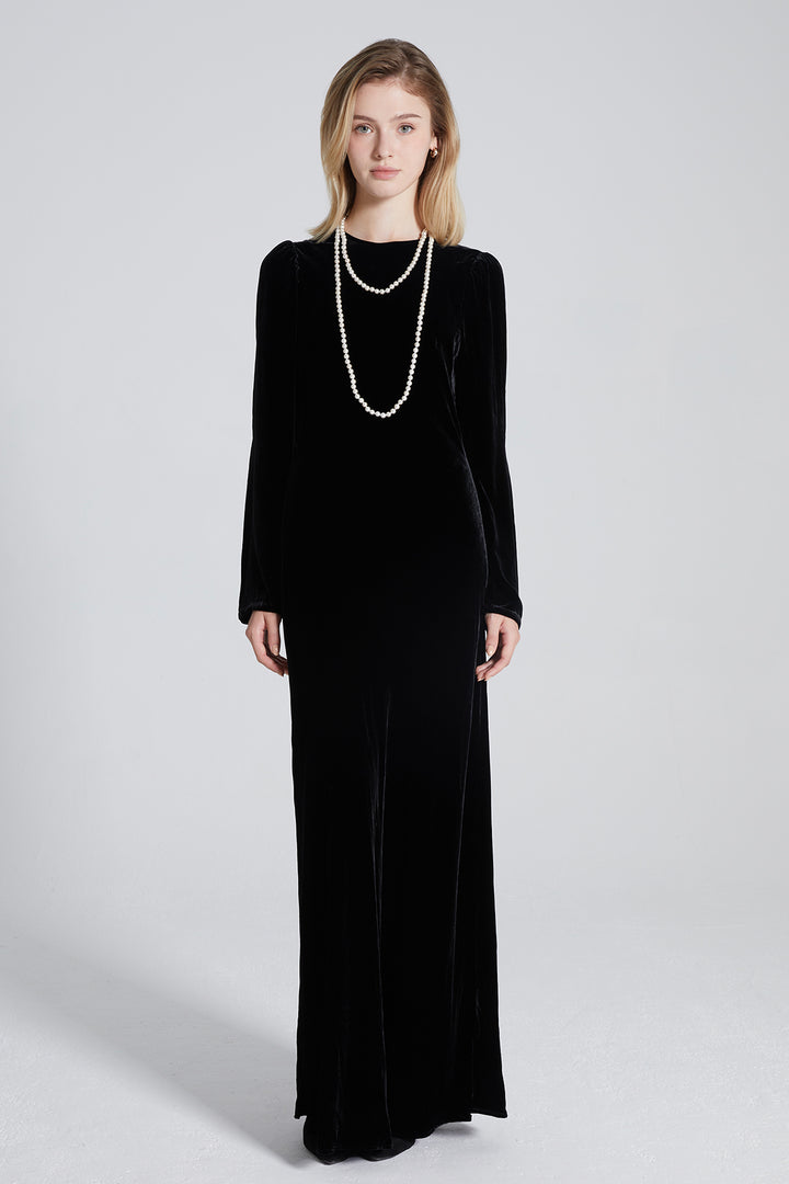 Kelsey Long Sleeve Velvet Dress