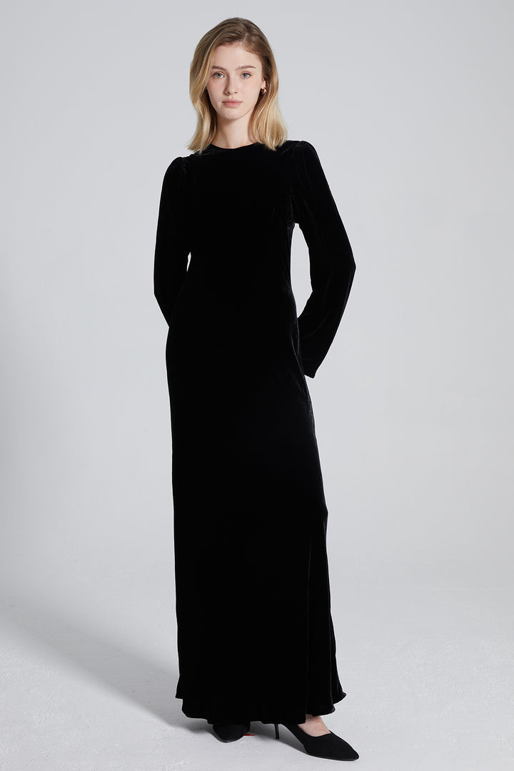 Kelsey Long Sleeve Velvet Dress