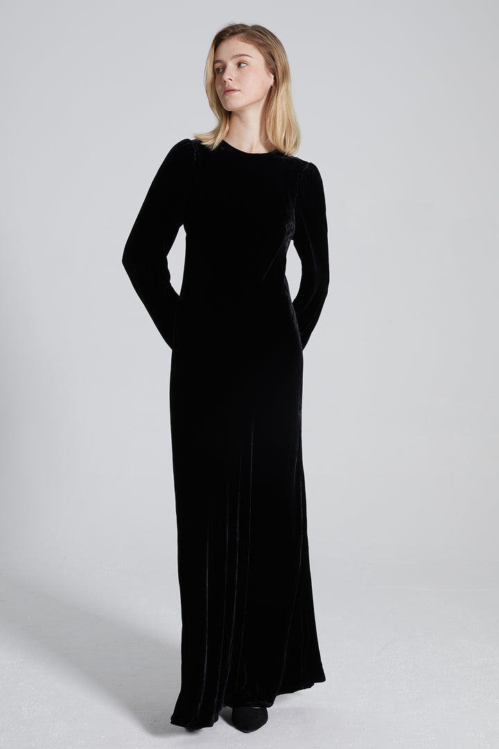 Kelsey Long Sleeve Velvet Dress