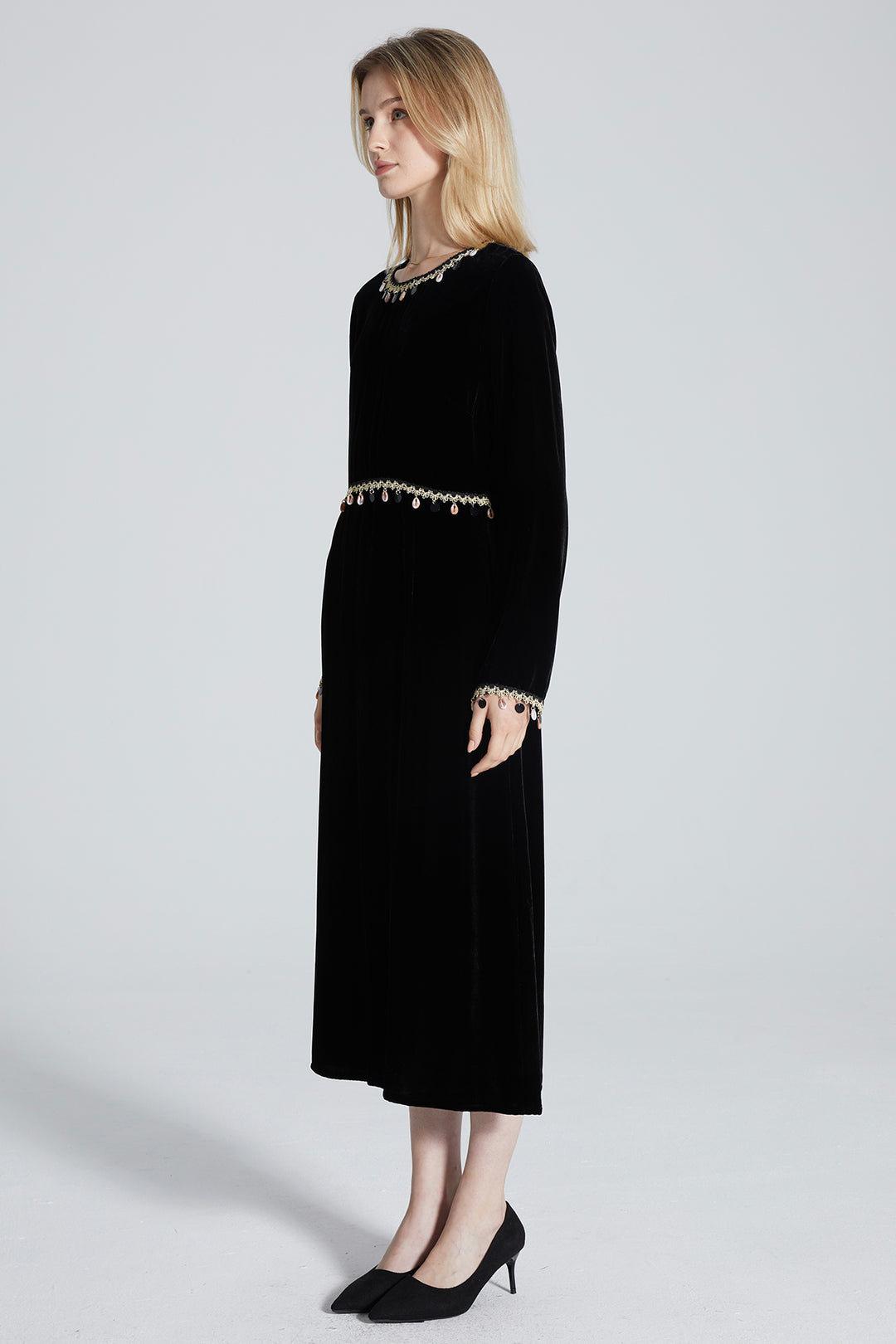 Imani Ethnic Velvet Dress