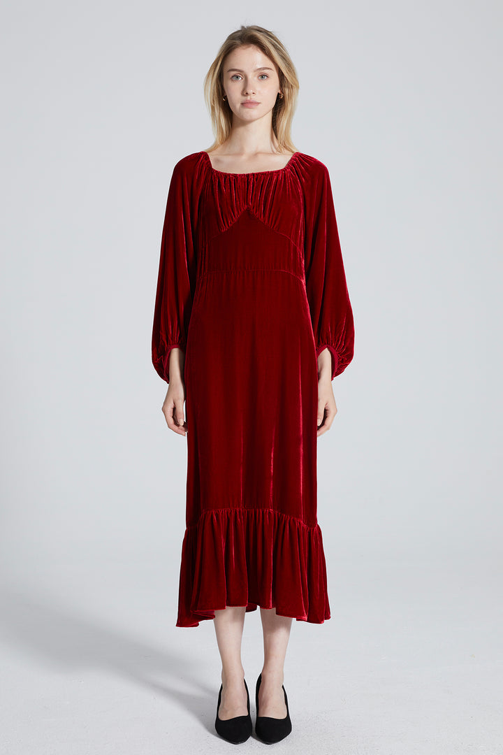 Klea Elegant Velvet Dress