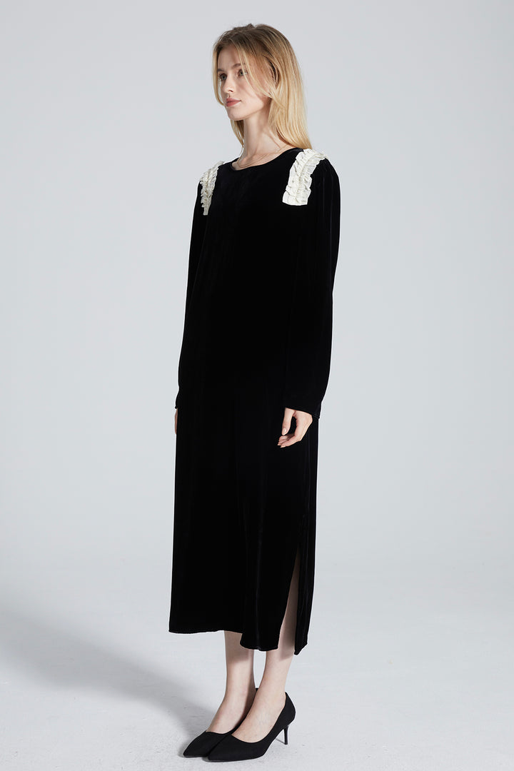 Sherrie Long Sleeve Velvet Dress