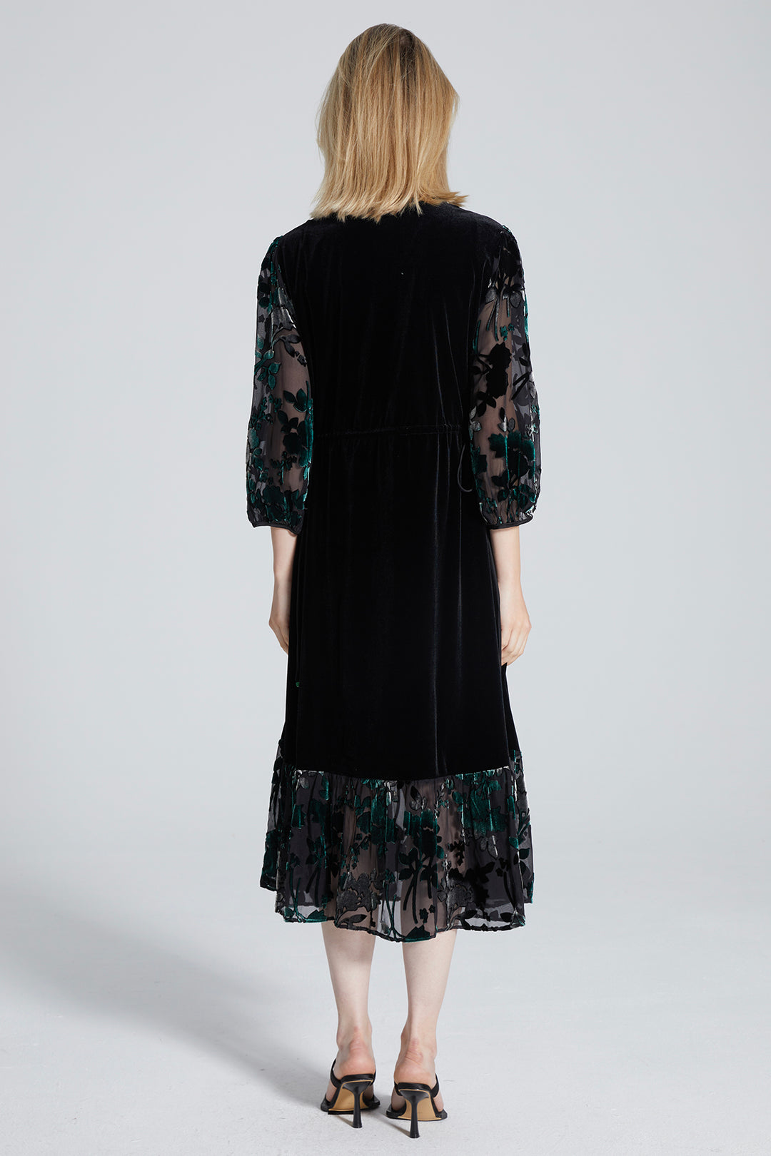 Joanna Lace Velvet Dress