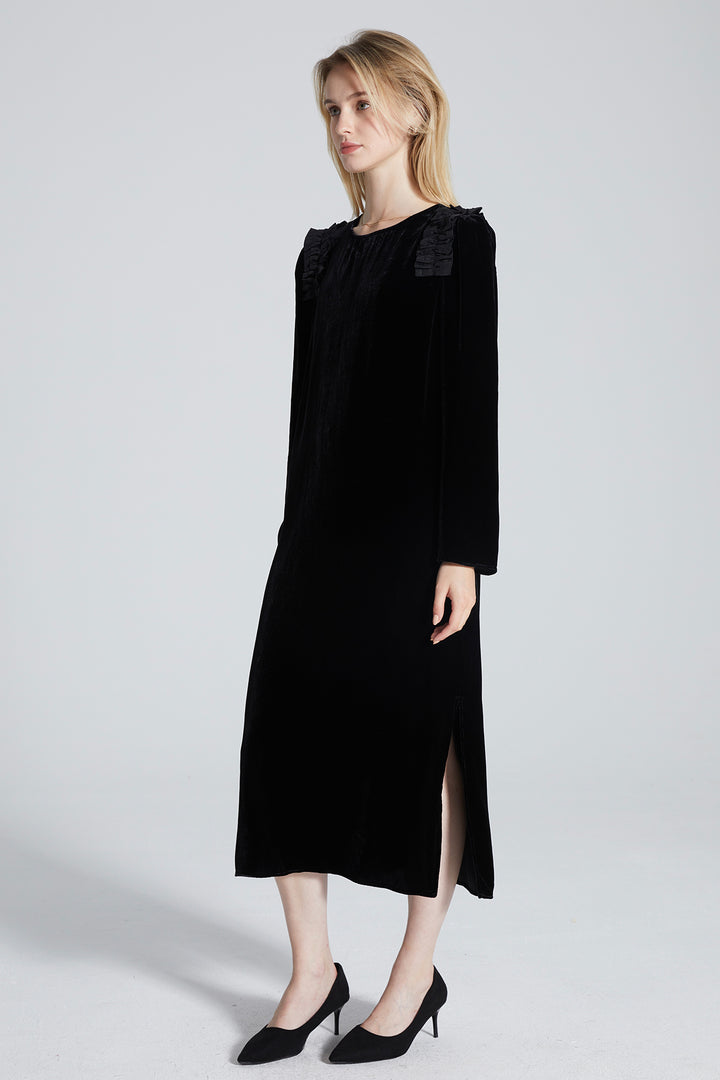 Sherrie Long Sleeve Velvet Dress