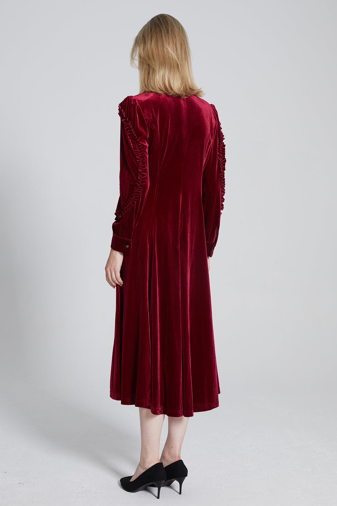 Alessia V-Neck Velvet Dress