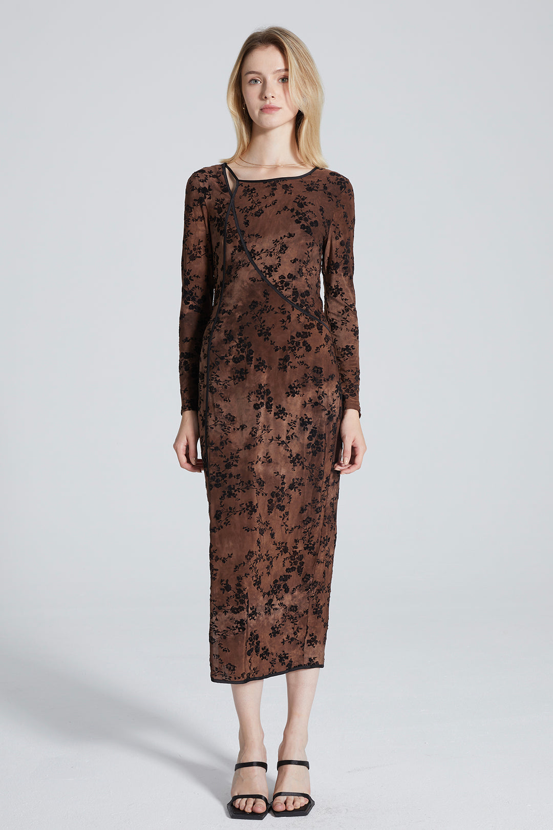 Adrina Long Sleeve Print Dress