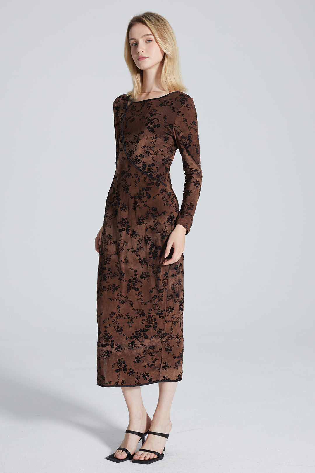 Adrina Long Sleeve Print Dress