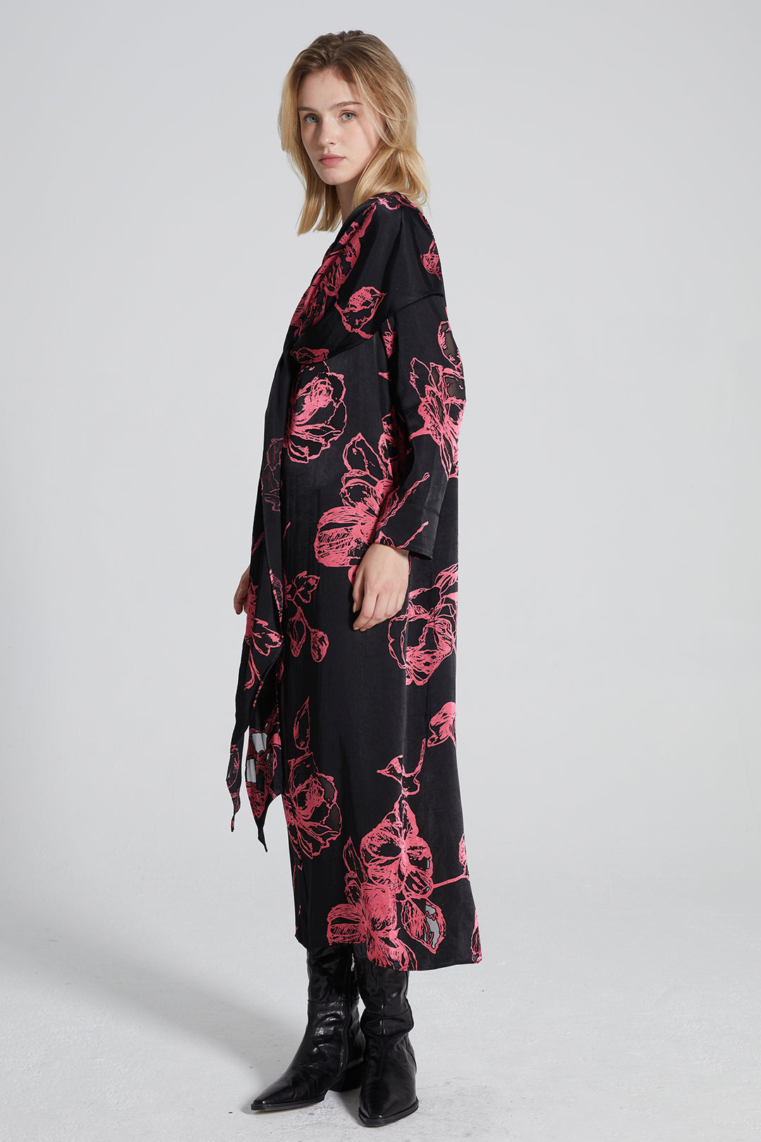 Gia Print Tie-knot Silk Dress